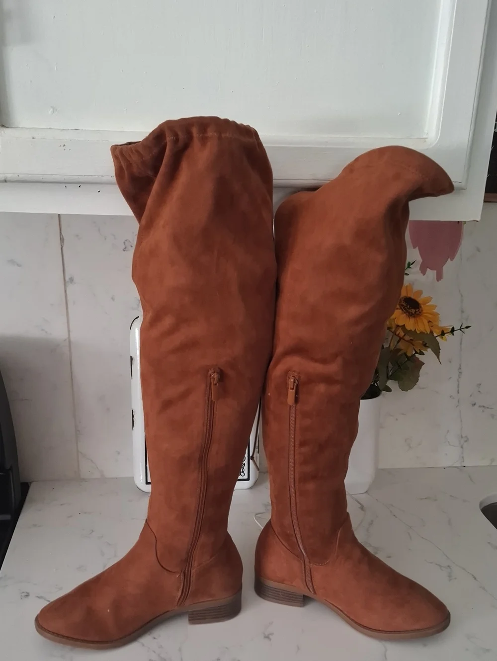 torrid Over-the-Knee Suede Boots in Rust